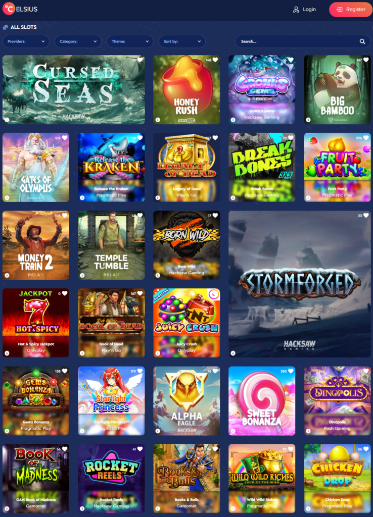 Celsius Casino Games