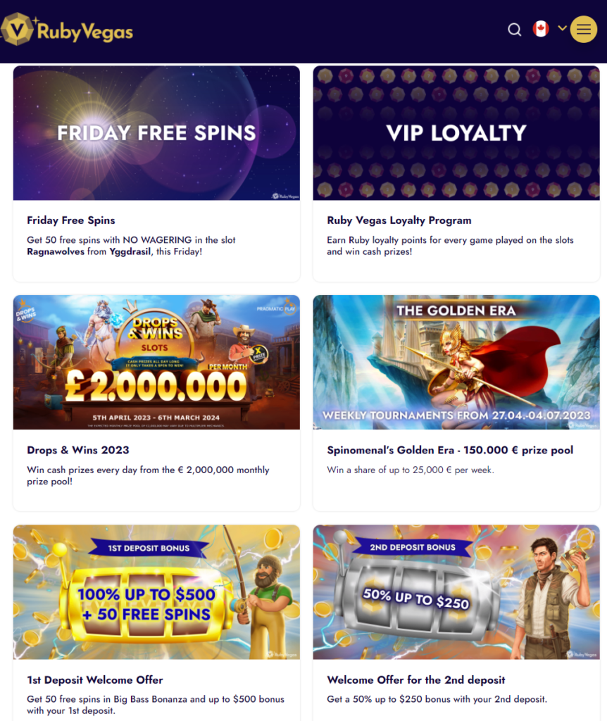 RubyVegas Casino Promotions